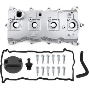 MITZONE Aluminum Valve Cover Compatible with Nissan Altima 2007-2013 Rogue 2008-2013 Sentra 2007-2012 2.5L Replace 13270JA00A 13264JA00A, with Cap Tube & Gasket