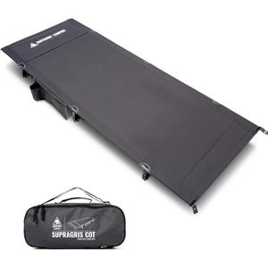 ONETIGRIS SUPRAGRIS Camping Cot, Support Up to 400lbs, Lightweight Comfortable Folding Bed for Camping, Hiking, Backpacking, Travel, Car Trips, Office Nap (Gray) (Grey)