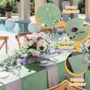 BRILLMAX 6 Pack Sage Green Tablecloths 90 x 156 Inch for 8ft Rectangle Tables - 150 GSM Polyester Fabric, Floor Length Drop, Water, Stain & Wrinkle Resistant Cloth Cover for Wedding Reception Banquet