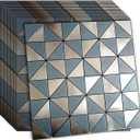 14 Sheets Small Triangle Peel and Stick Backsplash Tile for Kitchen, Self-Adhesive Mosaic Tile, Stick on Bathroom VanitiesFireplace Dcor, Laundry Table (Grey)