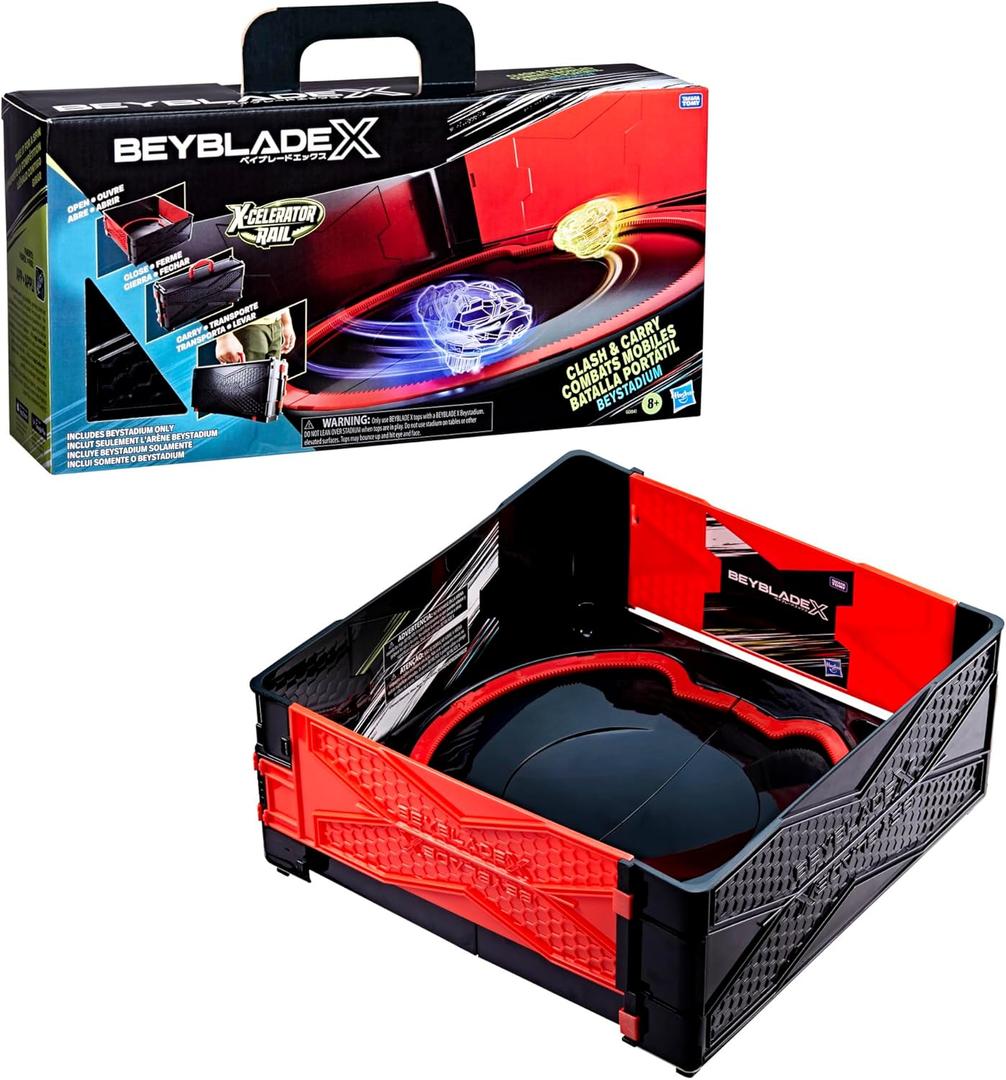Beyblade X Clash & Carry Beystadium Battle Arena Spinning-Top Toys, Kids Gifts, Ages 8+