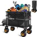 Beach Wagon with Big Wheels for Sand,400L Double Decker Wagon with Extender