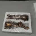 DN DECONATION Easter Decorations Bunny Figurines Set of 2 - Bronze Rabbit Statues Farmhouse Spring Vintage Home Decor, Resin Easter Tabletop Antique Decor for Shelf, Mantel, Coffee Table