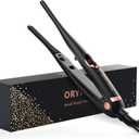 3/10'' Small Flat Irons for Short Hair Pixie Cut, 5s Ultra Fast Heat Up Tiny Pencil Flat Iron, Ionic Mini Edge Flat Iron, Skinny Thin Straightener Champagne Gold