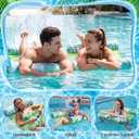 Lunmon Pool Floats Foam Hammock for Adults Large Non Inflatable Swim Noodles Bag Water Floating Bag Lounge Chairs PVC Bean Quick-Drying Mesh Fabric Fun Accessories Summer Beach Party, 39.37 x 25.59 x 5.91"