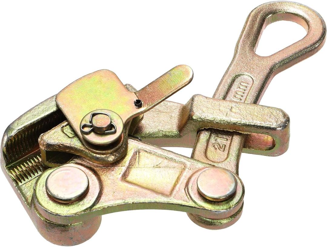 4400lb Cable Grip Steel Wire Gripper, 2 Ton Cable Puller Tool for 4-22 mm Wire Rope, Cable Tensioner with Swing Latch, Rope Jaw Puller Tightening Tool