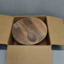 JOYMAY Salad Bowls Wood Salad Bowl Set with Lid Acacia Wood Serving Bowl for Fruits or Salads 10.5" Large Serving Bowl with Serving Utensils, 4 Piece Wooden Mixing Bowl Set for Kitchen, Picnic