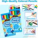 V-Opitos 168 Count Colored Pencils for Kids, 14 Pack Bulk Colored Pencils in 12 Colors with Sharpener, Pre-sharpened Coloring Pencils, Ideal School Supplies & Classroom Prizes, Kids Party Favor