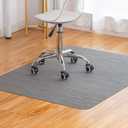 Baroyal Office Chair Mat for Hardwood Floor Under Desk Computer Rolling Chair Mat for Wood/Tile Floor Non-Slip Heavy Duty Desk Rug PVC Plastic Hard Floor Protector 48" x 60" (Gray)