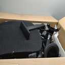 HLDIRECT Ergonomic Mesh Office Chair with Footrest, Lumbar Support(Black)