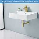 Brass P Trap with Bathroom Sink Stopper: 1-1/4 Sink Drain Round Bottle Trap Set with Overflow - Adjustable Height, Brushed Gold - Complete Basin Sink Plumbing Kit for Pipe Replacement