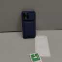 SSLOTSCASE for iPhone 17 Pro Max Case with 2X Screen Protector, Kickstand & Credit Card Holder & Sliding Lens Cover & Camera Stand & Wallet, Silicone Edge Protective Cover for iPhone 17 Pro Max, Blue