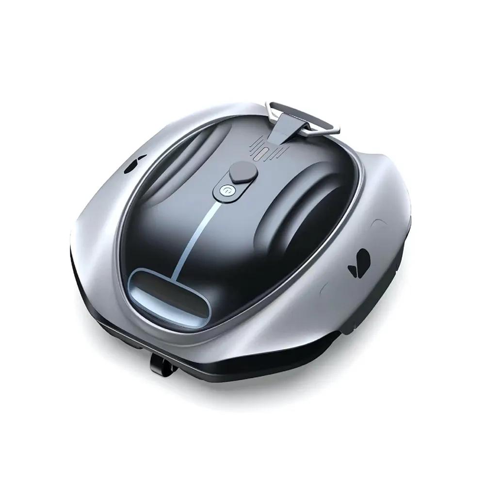 Bubot 300P Robotic Pool Cleaner, Cordless Pool Vacuum with Industry Leading Suction Power, Bluehole Tech, DirtLock Tech, Smart Sensor for Above-Ground Flat Pools up to 850 Sq.Ft, Silver
