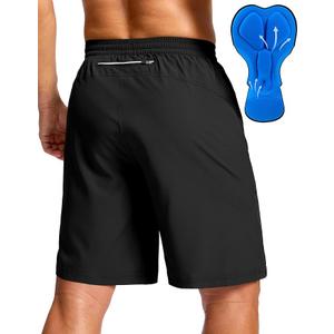 Bikewa Men's Mountain Bike Shorts 4D Padded Baggy Bicycle Biking Riding Lightweight Cycling Shorts with Zipper Pockets Size L