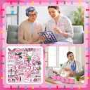 150 Pcs Breast Cancer Awareness Gift Set Include Pink Ribbon Silicone Bracelets Lapel Pins Stickers for Breast Cancer Charity Event Fundraising Activity Women Survivor Campaign Party Supplies