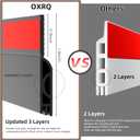 2 x OXRQ Door Draft Stopper for Bottom of Door Sweep for Bottom Weather Stripping Doors Seal Save Energy Draft Guard Blocker Noise Draft Soundproofing Cold Air Insulation (39",Black)