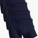 Men's Underwear Soft Bamboo Viscose Boxer Briefs Stretch Trunks Pack Dark Blue L