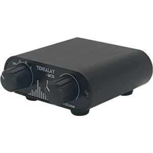 3.5mm Audio Switch with line Volume Controller, 3 in 1 Out 1/8" aux switcher Splitter selector Box, Mini Inline Headphone attenuator Volume Control knob -MC31