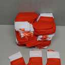 Seematn 100 Pcs Mini Christmas Stockings Bulk Xmas Colleague Gifts Employees Gift Office Christmas Decor Xmas Tree Decorations for School Church Charity Donate, 5.9 x 3.2 Inch(Red, White)