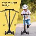 3 Wheel Scooter for Kids Ages 6-12,Kids Scooter with Light Up Wheels, Sturdy Deck Design, and 4 Height Adjustable Suitable for Kid Ages 3-12