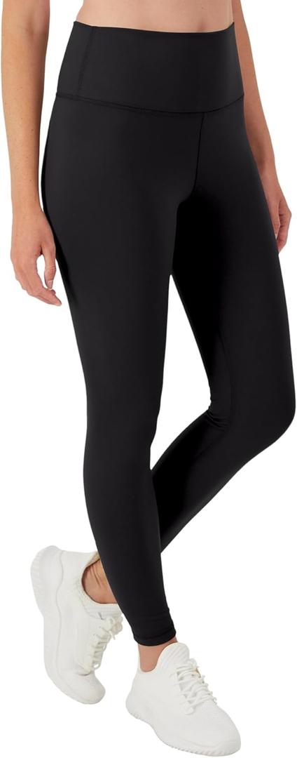 Hanes Women's Moves 7/8, Soft Moisture-Wicking Leggings with Internal Pocket, 25" (Large, Black)