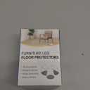 BUMACO 20Pcs Chair Leg Floor Protectors Chair Leg Protectors for Hardwood Floors Silicone Pads Covers to Protect Floors Universal L Clear Fit (1-5/16" to 2")