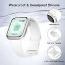 5 x Patented Sport Silicone Band Compatible with Apple Watch Bands 40mm 38mm 41mm 42mm 44mm 45mm 46mm 49mm Women Men, Soft Waterproof Sport Strap for iWatch Bands Series 11 10 9 8 7 6 5 4 3 2 1 SE Ultra (Classic White)