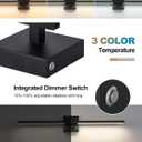 Rayogale 36 Inch 8000mAh Rechargeable Battery Operated Wall Sconce Set of Two, Cordless, 3000K/4500K/6000K, Dimmable, Timer, Remote, Touch Control, USB-C Charging, 360° Rotation for Living Room Black