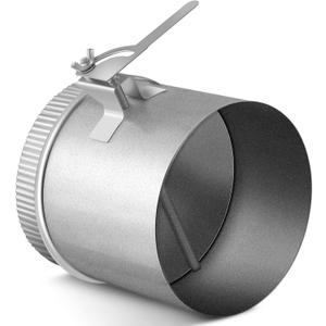 Therwen Backdraft Damper Duct Manual Volume Damper with Sleeve Galvanized Sheet Adjustment Airflow Ducting Branch HVAC Air Balancing for Range Hoods, Fans(1 Pc,6 Inch)