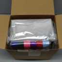 Blulu 12 Pieces Valentine's Day Basket Empty for Gifts Oval Basket Food Storage Fruit Baskets with 6 Rolls Colorful Ribbons and 30 Clear Gift Bags for Kitchen Restaurant 9 x 6 x 2.24 Inches