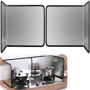 Foldable Stove Splatter Guard Grease Shield Nonstick Oil Stove Splash Guard Cooking Splatter Screen Kitchen Backsplash Protector For Stove Top Wall Gas Range Frying Pan Camping (Height 40cm)