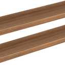 HOOBRO 31.5" Floating Shelves for Wall, Set of 2 Wall Mounted Shelf,  Rustic Brown, 7.9"D x 31.5"W x 1.5"H