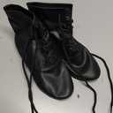 Bokimd Black Split Sole Jazz Boots Leather Dancing Shoes for Girls Boys  (3 Big Kid)
