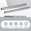 Gisafai 2 Pcs 5/8" Od, 1/2" Id, 0.065" Wall, 12" Length Cold Rolled Steel Tube Metal Seamless Round Tubing for Industries Automotive Applications, Strong and Durable