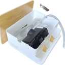 Maximun CPAP Bedside Organizer & Storage Box - Compatible With ResMed AirSense 11/10 Philips DreamStation, Sleep Apnea Machine Protector with Dual Hose Ports, Cable Management - White