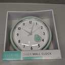 La Crosse Clock 9.5-inch Retro Diner Light Pistachio Green Silent Sweep Quartz Clock - 404-3024PH