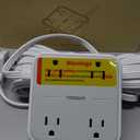 Surge Protector Long Extension Cord 25FT, TESSAN Flat Plug Power Strip with 4 Outlets 3 USB Ports (1 USB C), 900 Joules Protection, Multiple Wall Outlet Extender Suitable for Home Office Dorm, Grey