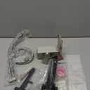 Hoimpro LED Waterfall Bathroom Faucet Brushed Nickel, Single Handle Bathroom Sink Faucet 1 Hole, 3 Colors Light Changing, with Pop-up Drain and cUPC Supply Lines, Stainless Steel