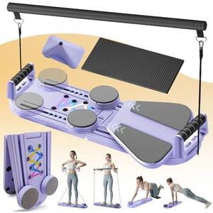 HosculAB Pilates Board - Pilates Reformer Set, 7 in 1 Pilates Boards for Home Workout, Portable and Foldable Pilates Reformers Machine, Multifunctional Pilates Board for Women