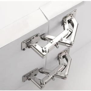 WANLIAN 170 Degree Hinges Frameless Cabinet Door Hinges Hidden Hydraulic Adjustable Mounting Hinges Soft Closing Stainless Steel Buffer Damping Wardrobe (2 Pairs of Cabinet Hinges)