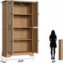 ChooChoo Bathroom Floor Cabinet with Adjustable Shelves, 11.81"D x 23.62"W x 43.31"H