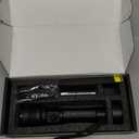 SKYFIRE Rechargeable Flashlights High Lumens: Super Bright LED Tactical Flashlight 3000lm Zoomable 5 Modes Waterproof 2*5000mAh Powerful Flash Light for Camping, Emergency, Gift (with Ignition Lens)