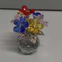 Crystal Flower Decoration Glass Flowers Birthday Gifts for Women Wife Girlfriend Daughter Ornament Bouquet for Wedding Anniversary Mom Mother's Day from Daughter Son (Multicolored Flowers 02)