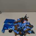 PageebO Travel Themed Party Balloon Arch Kit 131pcs Dusty Blue Coffee Balloon with Globe Plane Aluminium Balloon for Time Flies 1st Birthday Party Retirement Farewell Party Decorations