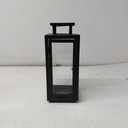12" Decorative Candle Lantern Light with Outdoor Garden Flameless Candle Black GHA1
