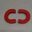 (Extended Version) Tow Hook Covers for Silverado 1500 2007-2026 and GMC Sierra 1500 2007-2019, Front Hitch Cover Compatible with Silverado 1500 Accessories, Not fit Verticle Tow Hooks (Red)