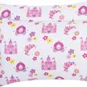 2-Pack Toddler Travel Pillowcases -100% Soft Microfiber, Breathable and Hypoallergenic - 14" by 20" Kids Pillowcases fits Pillows 14x19, 13x18 or 12x16, Princess Storyland
