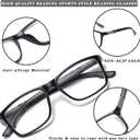 Viseng 5-Pack Reading Glasses Blue Light Blocking for Women Men Anti Glare Filter Lightweight Sports Style Eyeglasses (5-Pack Grey 3.0