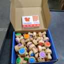 Alphabet Number Stamps for Kids, Wooden ABC Spelling Letter Stampers Set with Flashcard Mathematics Learning Number Stampers Arts & Crafts Supplies, Montessori Toy Gifts for 3 4 5 Year Old