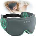 Sleep Mask with Headphones Bluetooth 5.4, LC-dolida Wireless Music Eye Mask for Sleeping Headphones with Soft Bamboo Cotton Cooling Breathable,Ultra-Thin Stereo Speaker for Side Sleepers-Charcoal